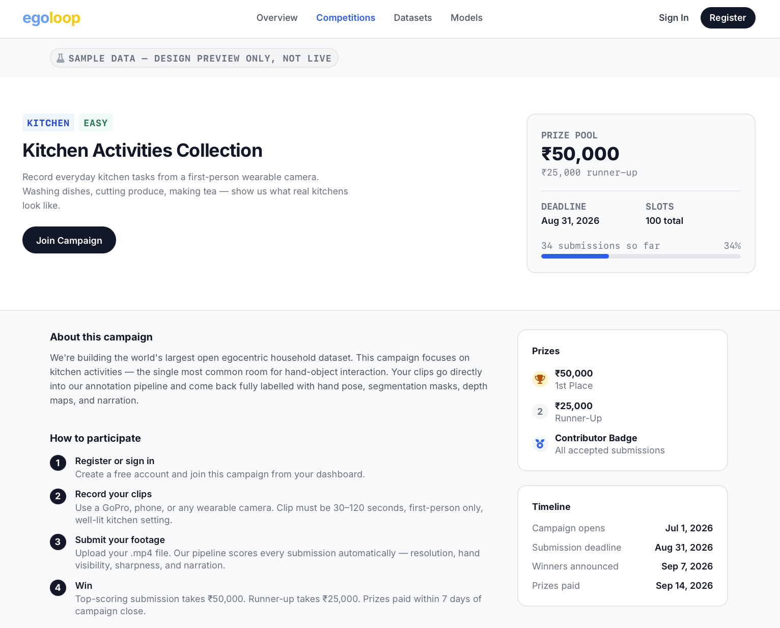 EgoLoop platform preview